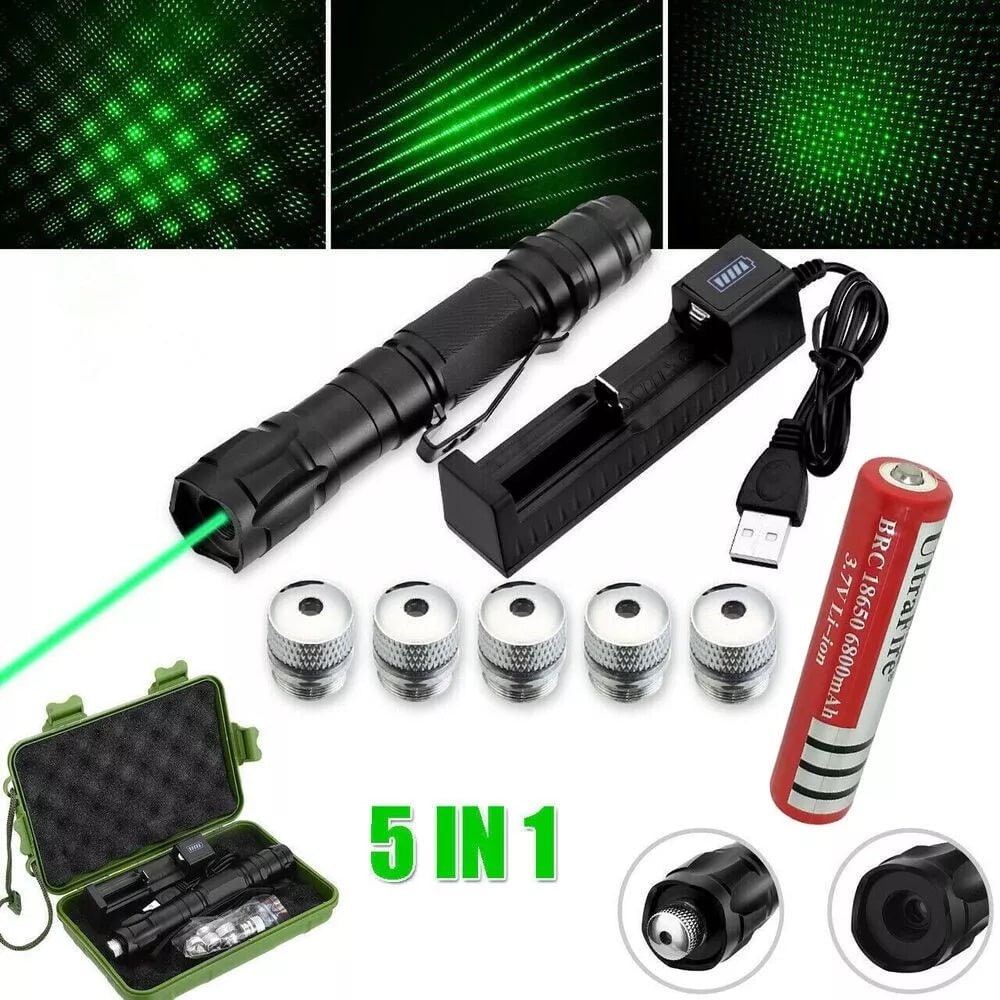 High-Power Green Laser Pointer USB Rechargeable Long-Range Device