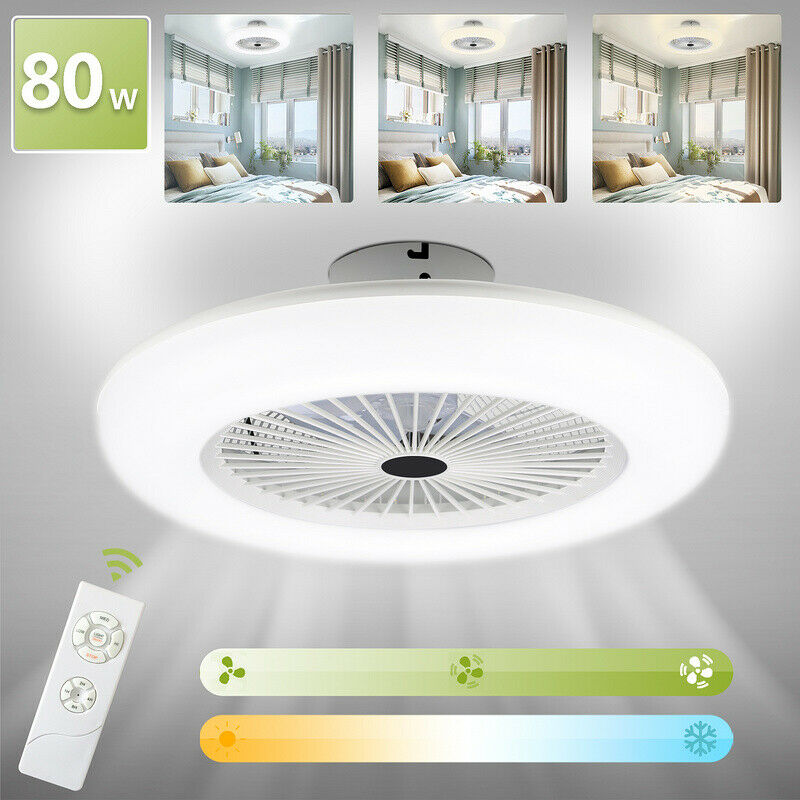 80W Ceiling Fan with Lighting and Remote Control