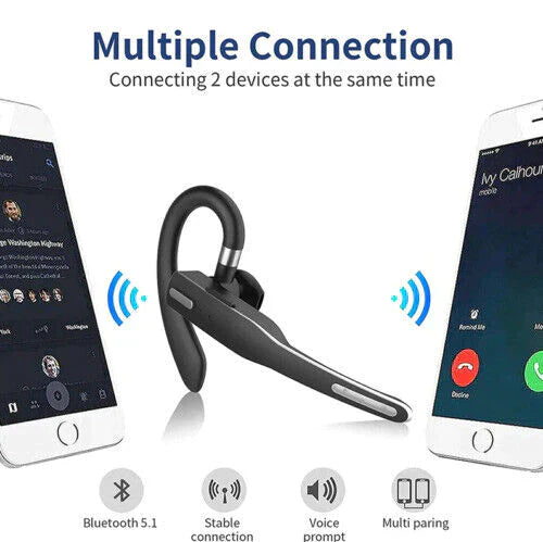 Trucker Dual Mic Wireless Bluetooth 5.1 Noise Cancelling Headset/Earphones