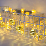 Moroccan Metal Ball String Lights for Terrace