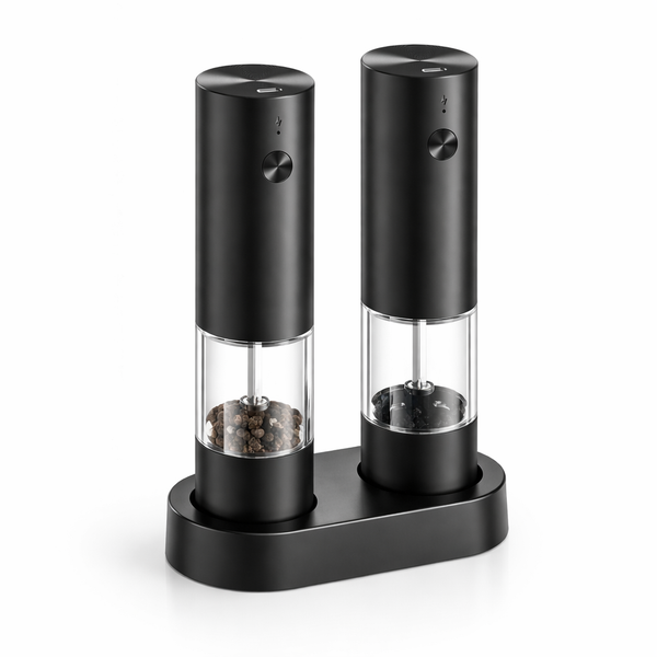 Stainless Steel Electric Salt and Pepper Grinder Set