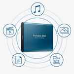 Portable USB-C External SSD Data Storage