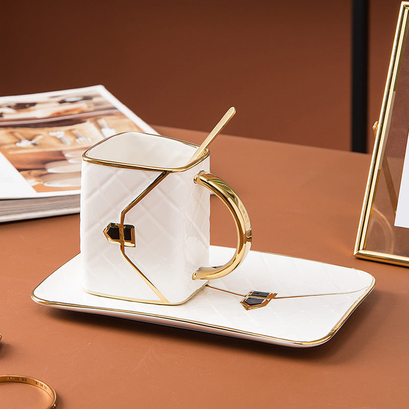 320ml Handbag Mug with Gold Rim | 50% OFF
