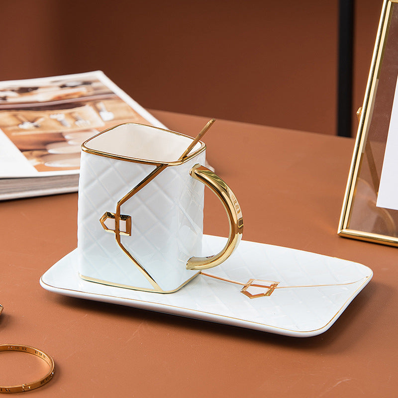 320ml Handbag Mug with Gold Rim | 50% OFF