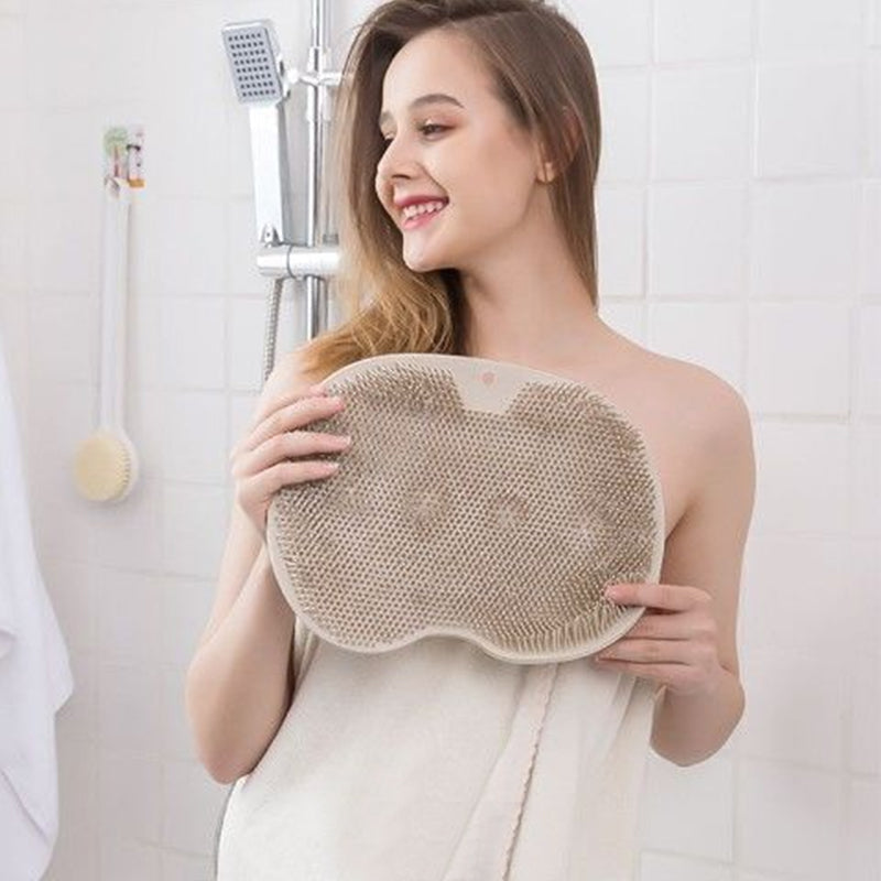 Silicone Foot Cleaner – Shower Massage Pad with Suction Cups & 500+ Bristles