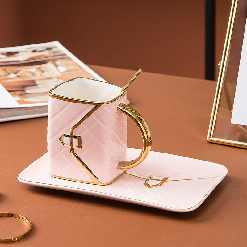 320ml Handbag Mug with Gold Rim | 50% OFF