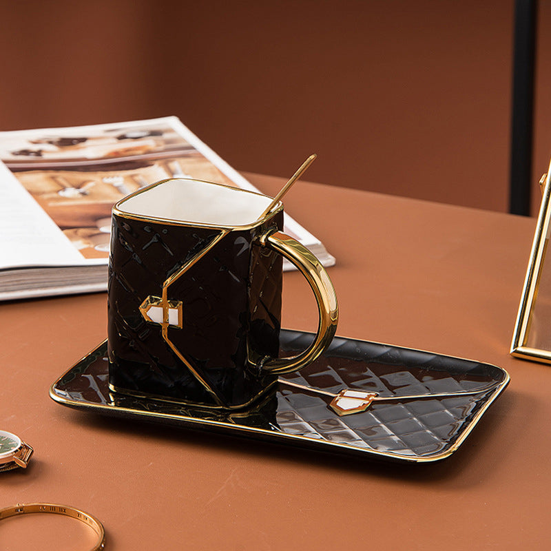 320ml Handbag Mug with Gold Rim | 50% OFF