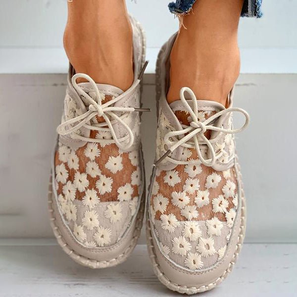 Stylish Orthopedic Shoe with Floral Design