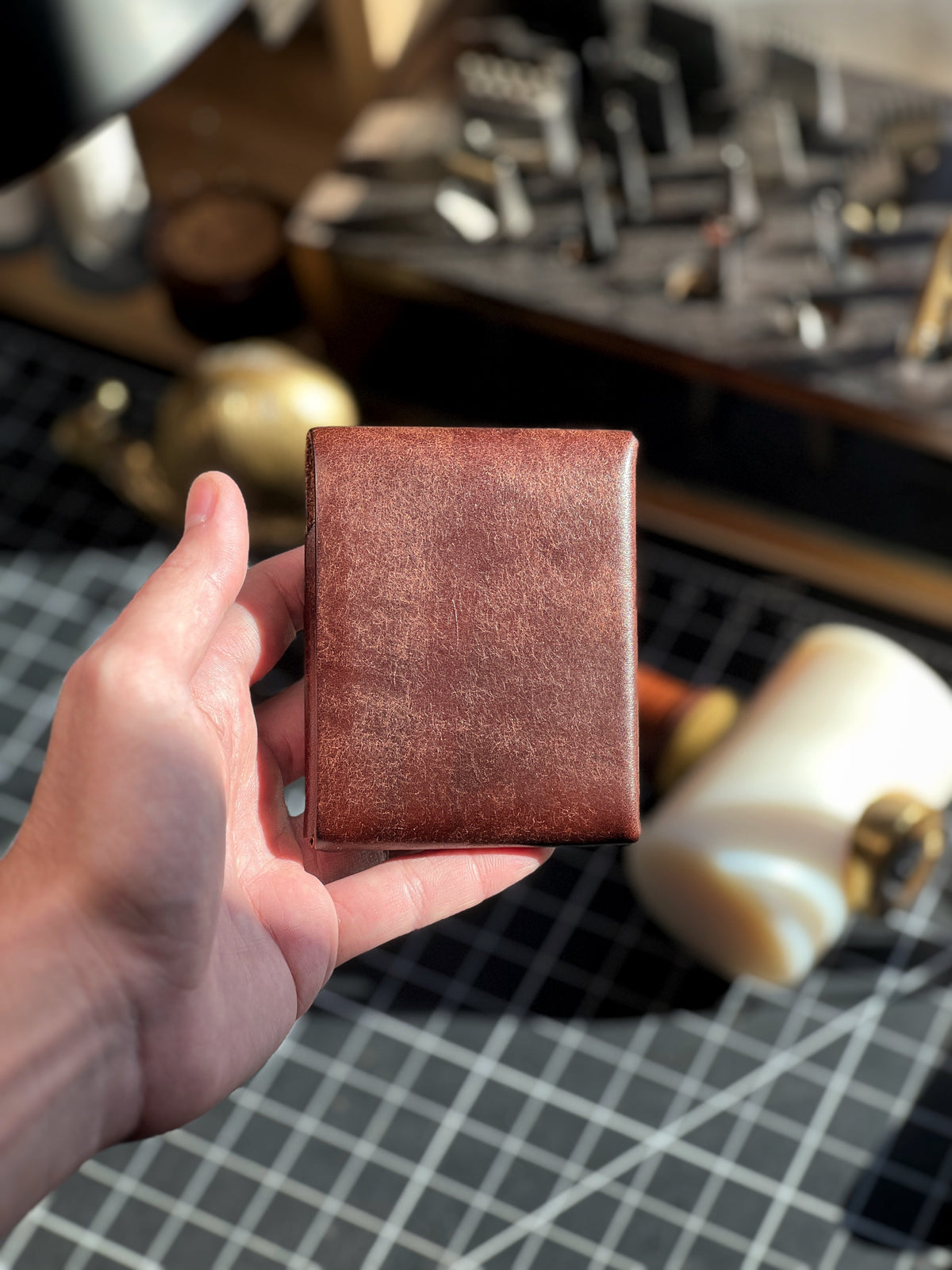 Handmade Full Grain Leather Wallet with Pen Slot