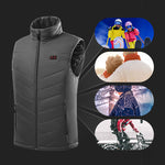 Graphene Heating Vest | USB Rechargeable Heating Zones | Black