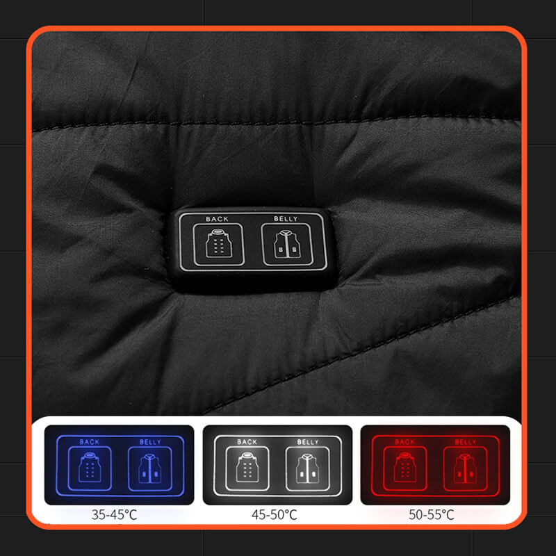 Graphene Heating Vest | USB Rechargeable Heating Zones | Black