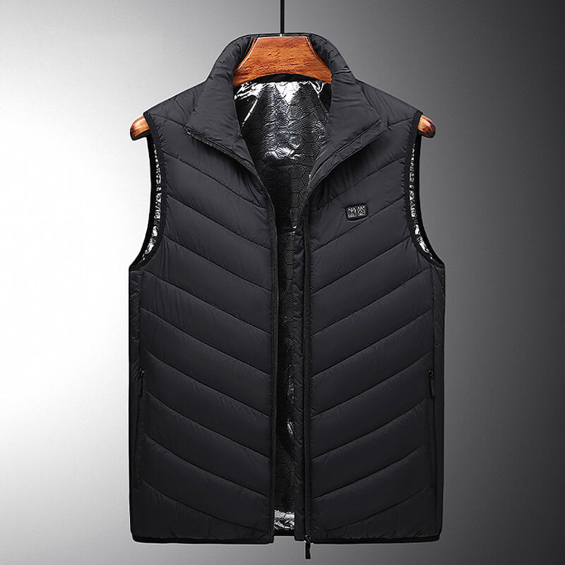 Graphene Heating Vest | USB Rechargeable Heating Zones | Black