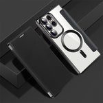 Magnetic Flip Case with Leather Texture and Ring Holder