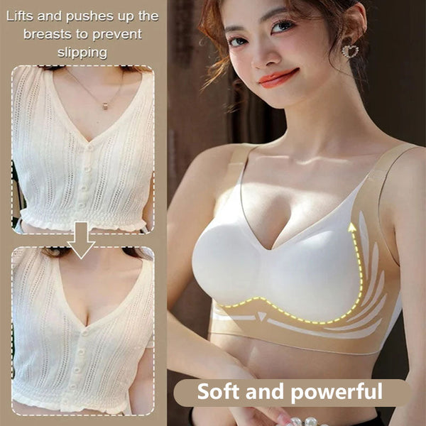 Wireless Push-Up Bra with Lifting and Anti-Sagging Features