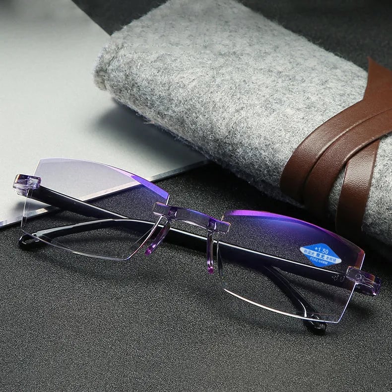High Hardness Anti-Blue Progressive Dual-Use Reading Glasses for Distance and Near Vision