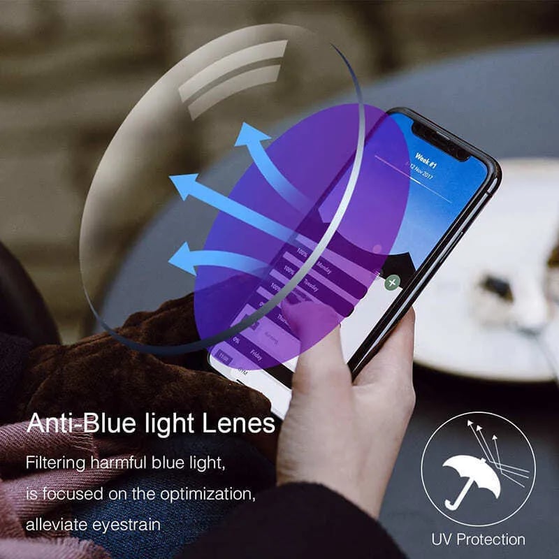 High Hardness Anti-Blue Progressive Dual-Use Reading Glasses for Distance and Near Vision