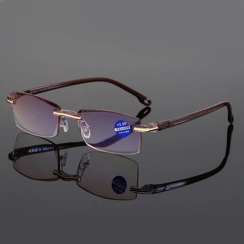 High Hardness Anti-Blue Progressive Dual-Use Reading Glasses for Distance and Near Vision
