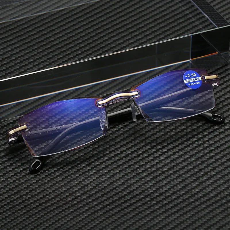 High Hardness Anti-Blue Progressive Dual-Use Reading Glasses for Distance and Near Vision