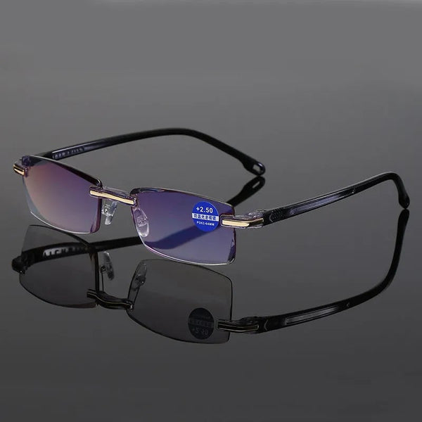 High Hardness Anti-Blue Progressive Dual-Use Reading Glasses for Distance and Near Vision