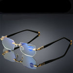Intelligent Reading Glasses with Progressive Lenses | Ultra-Light Design & Blue Light Filter | Suitable for Near & Distance Vision | Titanium TR90 Frame