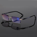 Intelligent Reading Glasses with Progressive Lenses | Ultra-Light Design & Blue Light Filter | Suitable for Near & Distance Vision | Titanium TR90 Frame