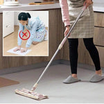 Flat Mop with Stainless Steel Handle and Reusable, Washable Cleaning Cloths