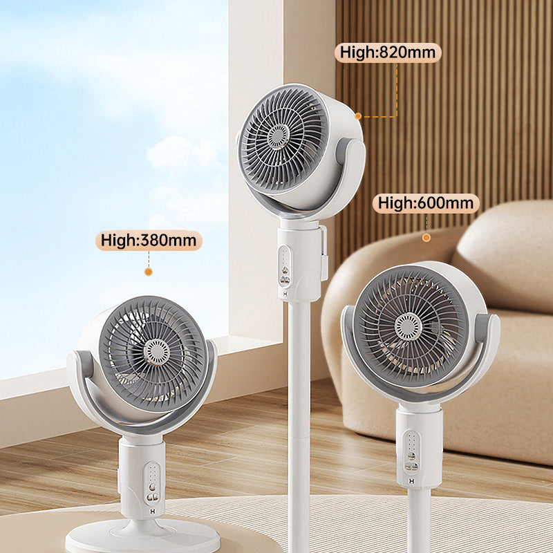 20 dB Ultra Quiet Motor Stand Fan with 30 m Air Throw Distance, 2465 m³/h Air Volume, Remote Control & Cooling Feature