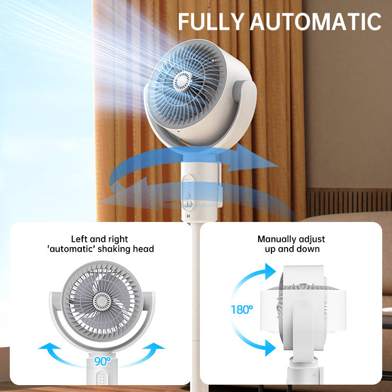 20 dB Ultra Quiet Motor Stand Fan with 30 m Air Throw Distance, 2465 m³/h Air Volume, Remote Control & Cooling Feature