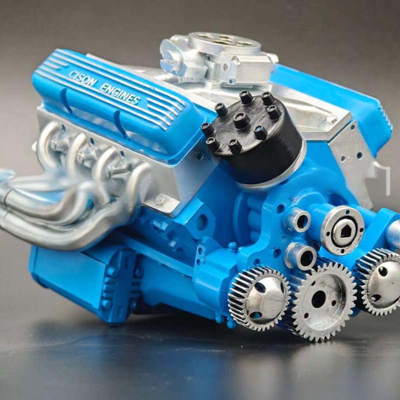 V8 Engine Model Kit with Working Combustion Engine | Metal Gas Engine | RC-Compatible Technical Model for Enthusiasts