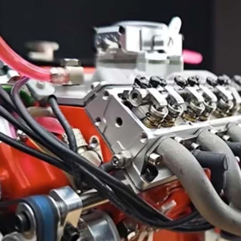 V8 Engine Model Kit with Working Combustion Engine | Metal Gas Engine | RC-Compatible Technical Model for Enthusiasts