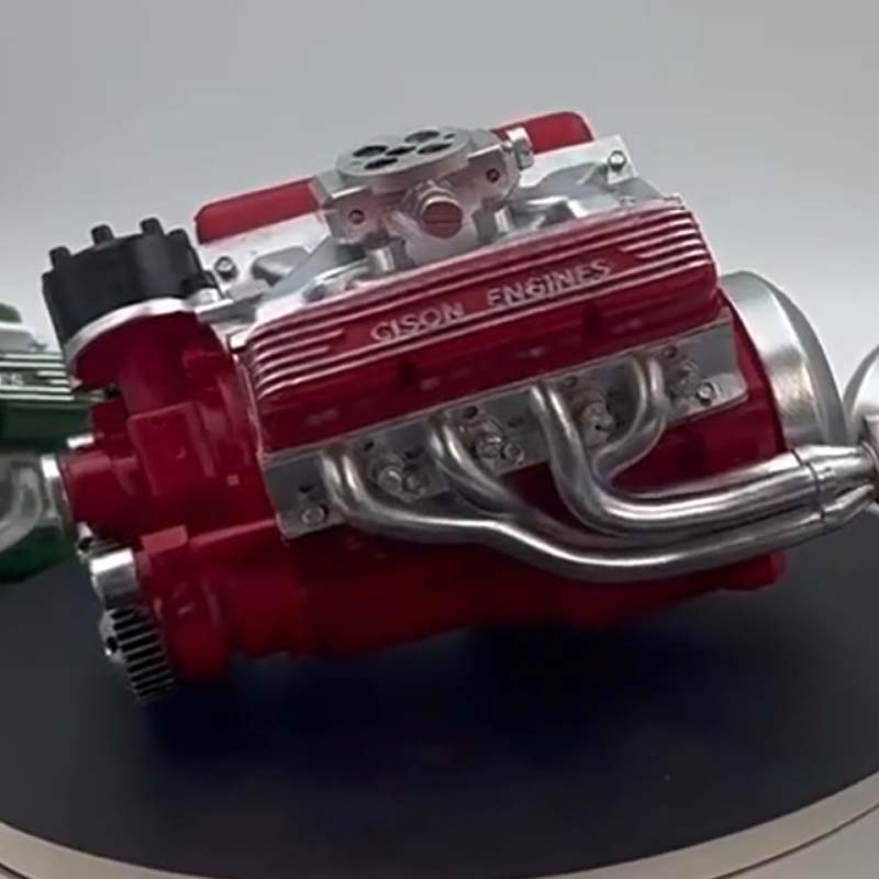 V8 Engine Model Kit with Working Combustion Engine | Metal Gas Engine | RC-Compatible Technical Model for Enthusiasts