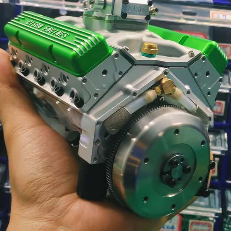 V8 Engine Model Kit with Working Combustion Engine | Metal Gas Engine | RC-Compatible Technical Model for Enthusiasts