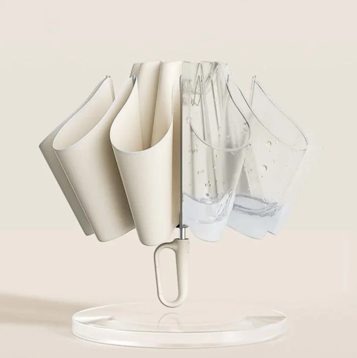 Wind-Resistant Umbrella with Reflective Trim