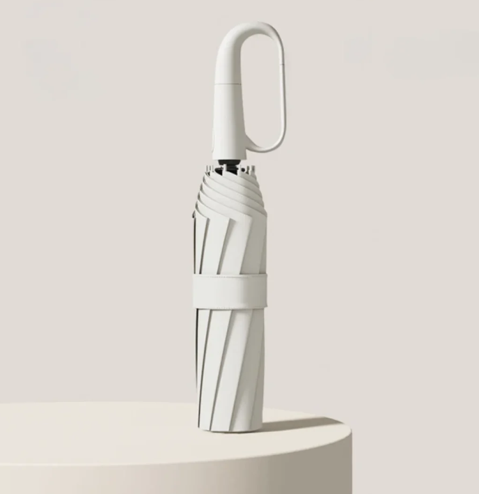 Wind-Resistant Umbrella with Reflective Trim