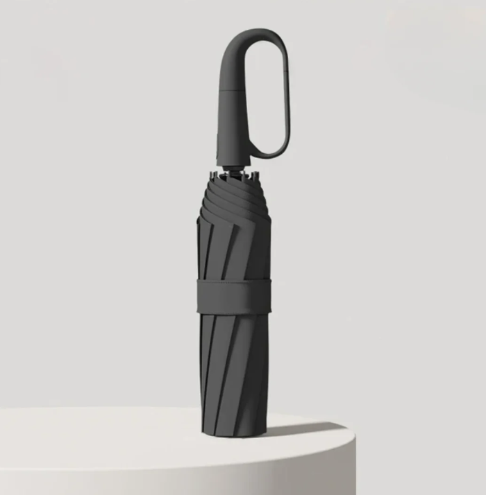 Wind-Resistant Umbrella with Reflective Trim