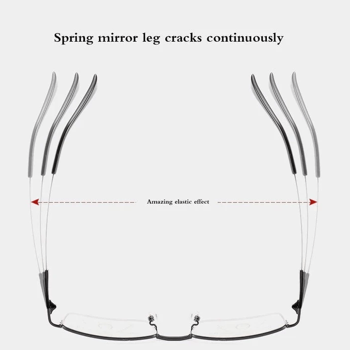 Progressive Titanium Glasses for Distance and Near Vision