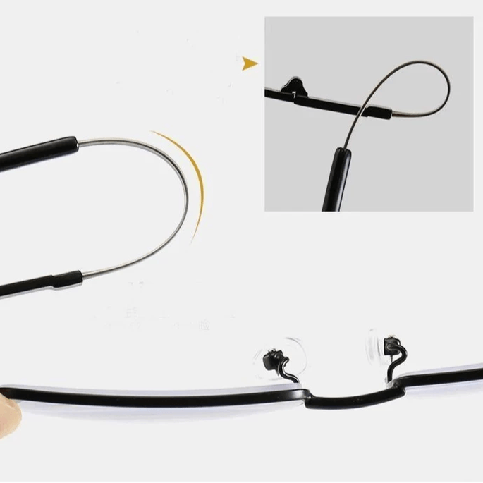 Progressive Titanium Glasses for Distance and Near Vision