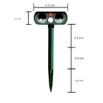 Ultrasonic Solar Animal Repeller for Gardens - 8–10m Range, IP66, 13.5–45.5kHz