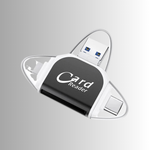 Buy One Get One Free | 4-in-1 Card Reader – USB, USB-C, Micro-USB & Lightning with SD/Micro-SD Slot