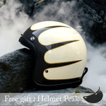 Retro Low Profile Motorcycle Helmet - DOT and ECE Certified