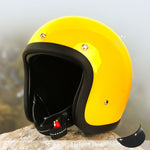Retro Low Profile Motorcycle Helmet - DOT and ECE Certified