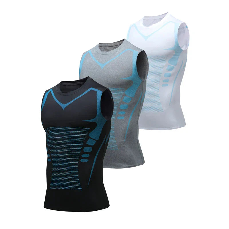 Ionic Compression Vest for Body Sculpting and Posture Support