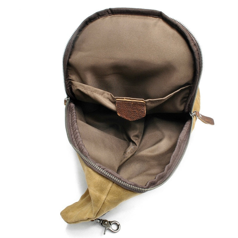 Water-Resistant Canvas Crossbody Bag with Anti-Theft Pocket – Versatile Design