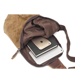 Water-Resistant Canvas Crossbody Bag with Anti-Theft Pocket – Versatile Design