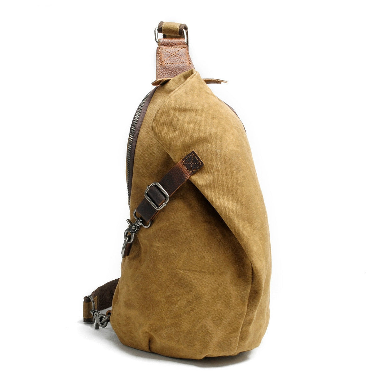 Water-Resistant Canvas Crossbody Bag with Anti-Theft Pocket – Versatile Design