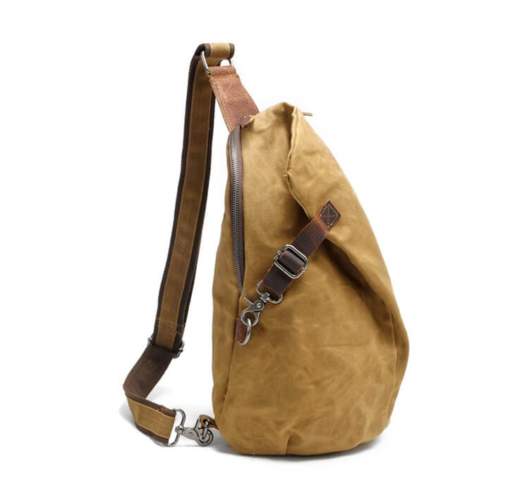 Water-Resistant Canvas Crossbody Bag with Anti-Theft Pocket – Versatile Design