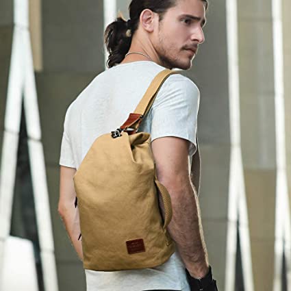 Water-Resistant Canvas Crossbody Bag with Anti-Theft Pocket – Versatile Design